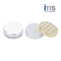 Round Plastic Cosmeic Loose Powder Case